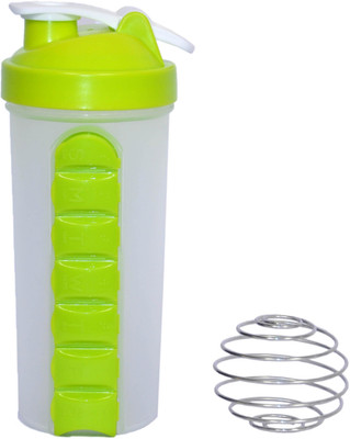 

UDAK Tablet 600 ml Shaker(Pack of 1, Green), Green;transparent