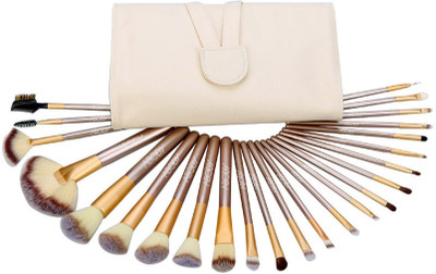 

Yoana Professional Series Makeup Brush Set With PU Leather Pouch - Beige(Pack of 24)
