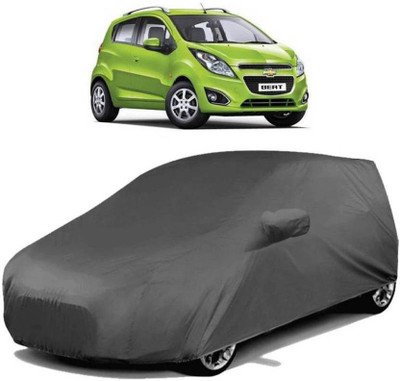 ANLOPE Car Cover For Chevrolet Beat (With Mirror Pockets)(Grey)