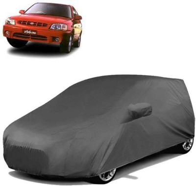 ANLOPE Car Cover For Hyundai Accent Viva (With Mirror Pockets)(Grey)