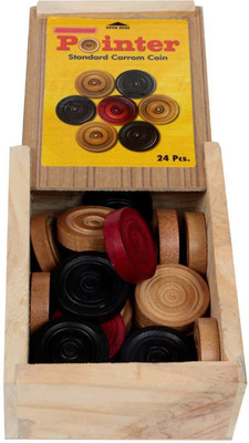 

QUINERGYS ® Striker Top Grade Premium Unbreakable Carrom Coin Set Optional Premium Striker Carrom Pawns(Pack of 24)