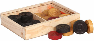 

QUINERGYS ™ Long Lasting Wooden Carrom Game Coins and Striker Set Carrom Pawns(Pack of 24)