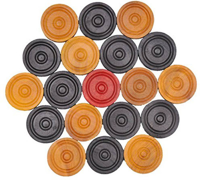 

QUINERGYS Lightweight and Durable Wooden Carrom Coins Carrom Pawns(Pack of 24)