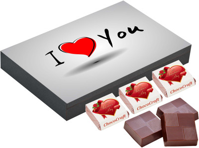

CHOCOCRAFT Valentine Day Gifts - Valentine Chocolate - 12 Chocolate Box Truffles(400 g)