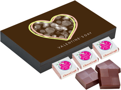 

CHOCOCRAFT Valentine's Day Gift - Romantic Birthday Surprise Ideas For Girlfriend - 18 Chocolate Box Truffles(500 g)