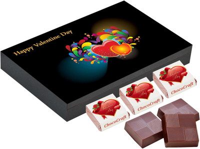 

CHOCOCRAFT Valentine Day Gifts - Valentine Day Special Gift - 12 Chocolate Box Truffles(400 g)