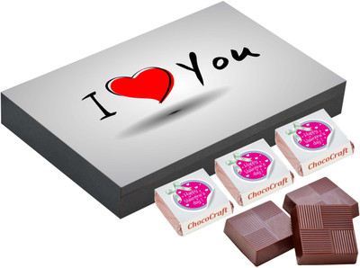 

CHOCOCRAFT Valentine's Day Gift - Romantic Birthday Gifts For Men - 12 Chocolate Box Truffles(400 g)