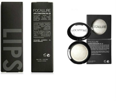 

focallure professional long lasting velvet matte lipstick and metallic baked eyeshadow(Set of 4)