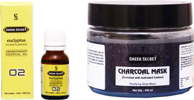

Sheer Secret Charcoal Mask 300ml and Euclyptus Essential Oil 15ml(Set of 2)