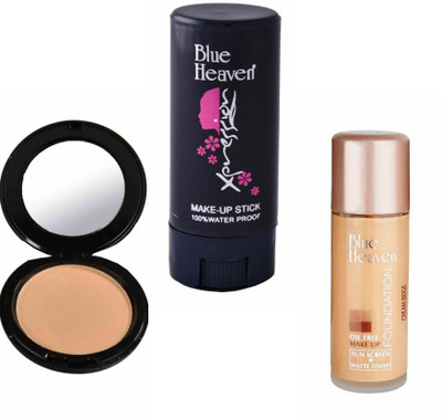 

Blue Heaven compact artisto & foundation oil free & make up stick(Set of 3)