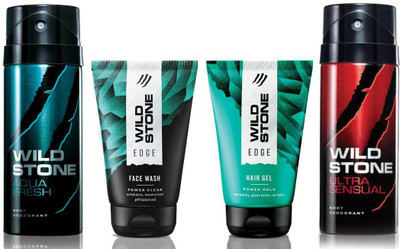 

Wild Stone Edge Facewash, Edge Hairgel, Aqua Fresh and Ultra Sensual(Set of 4)