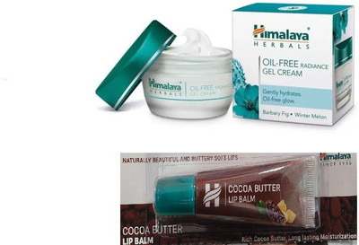 

Himalaya Oil Free Radiance Gel Cream, Cocoa Butter Lip Balm(Set of 2)