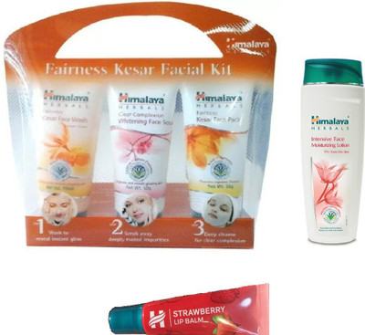 

Himalaya FAIRNESS KIT INTENSIVE FACE LOTION, STRAWBERRY LIP BALM(Set of 3)
