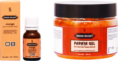 

Sheer Secret Papaya Gel 300ml and Orange Essential Oil 15ml(Set of 2)