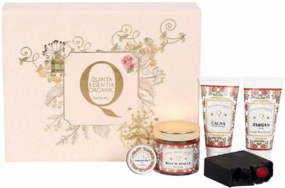 

QUINTA ESSENTIA ORGANIC Valentine Combo 100% Pure Handmade Beauty & Personal Kit For Men | Valentine Gift Pack (Calma After Shaving Gel,Saihjan Face Wash,Rose Vanilla Face Scrub,Adharamrut Rose Lip Butter,Charcoal Therapy)(Set of 5)