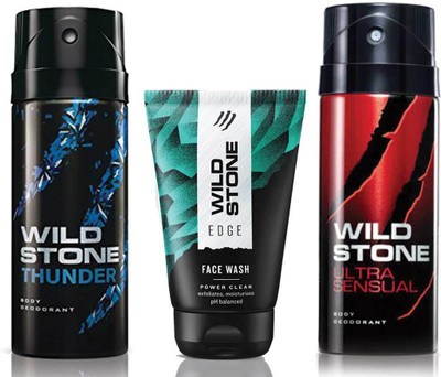 

Wild Stone Edge Facewash, Thunder and Ultra Sensual(Set of 3)