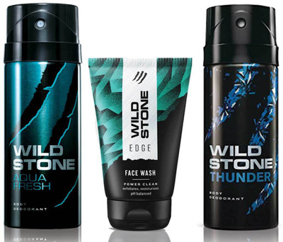 

Wild Stone Edge Facewash, Aqua Fresh and Thunder(Set of 3)