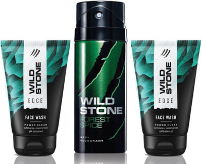 

Wild Stone 2 Edge Facewash and Forest Spice(Set of 3)
