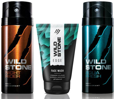 

Wild Stone Edge Facewash, Night Rider and Aqua Fresh(Set of 3)