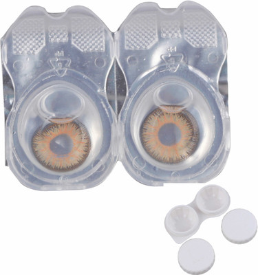 

Vision-Plus 1 Pair Hazel Color Zero Power Monthly Contact Lens With 1 Case Monthly Contact Lens(0, Hazel, Pack of 2)