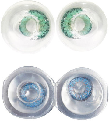 

Sparkle Eye Combo Pack (Blue+Turquoise) Monthly Contact Lens(0, Blue, Turquoise, Pack of 4)
