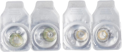 

glance gallaxy greengrey4 Monthly Contact Lens(0, green, gray, Pack of 4)
