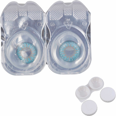 

Vision-Plus 1 Pair Blue Color Zero Power Monthly Contact Lens With 1 Case Monthly Contact Lens(0, Blue, Pack of 2)