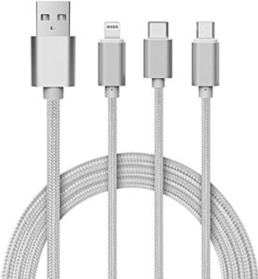 

ginniebaba T-02 Power Sharing Cable(mobiles, tablets, laptops, Silver, Sync and Charge Cable)