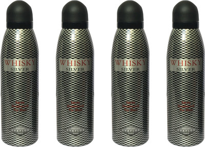 

WHISKY SILVER (PACK OF 4) Body Spray - For Men(200 ml, Pack of 4)