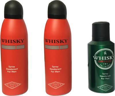 

WHISKY 2 RED , 1 ORIGIN (PACK OF 3) Body Spray - For Men(200 ml, Pack of 3)