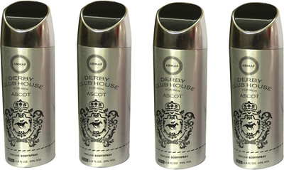 

Armaf DERBY CLUB HOUSE ASCOT (PACK OF 4) Body Spray - For Men(200 ml, Pack of 4)