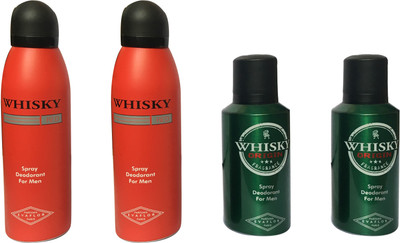 

WHISKY 2 RED , 2 ORIGIN (PACK OF 4) Body Spray - For Men(200 ml, Pack of 4)