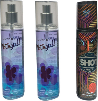 

LAYER'R BLAZE AND MYSTIC ISLAND (PACK OF 3) Body Spray - For Men & Women(135 ml, Pack of 3)