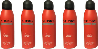 WHISKY RED (PACK OF 5) Body Spray - For Men(200 ml, Pack of 5)