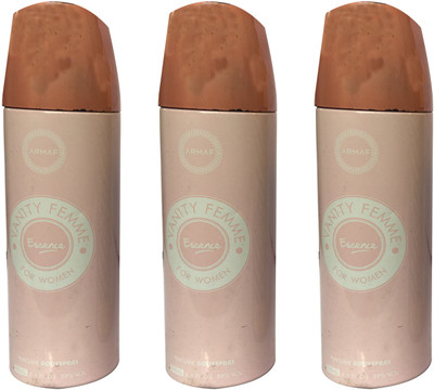

Armaf VANITY FEMME (PACK OF 3) Body Spray - For Women(200 ml, Pack of 3)