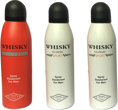 

WHISKY 2 SPORT, 1 RED (PACK OF 3) Body Spray - For Men(200 ml, Pack of 3)