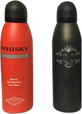 WHISKY RED , BLACK (PACK OF 2) Body Spray - For Men(200 ml, Pack of 2)