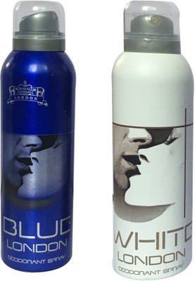 

LONDON BLUE AND WHITE ( PACK OF 2) Deodorant Spray - For Men & Women(200 ml, Pack of 2)