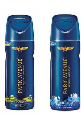 

Park Avenue Tranquil + Cool blue Body Spray - For Men & Women(300 ml, Pack of 2)
