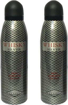 

WHISKY SILVER (PACK OF 2) Body Spray - For Men(200 ml, Pack of 2)