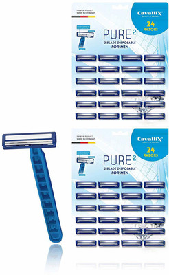 

Cavallix Pure - 2 Cartella Disposable Razor(Pack of 48)