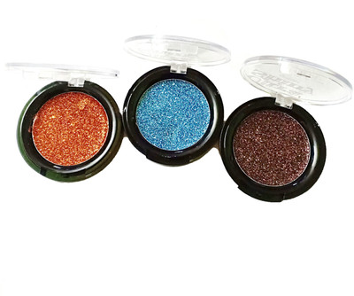 

s.f.r beauty glitter eye shadow combo of 3 brown, orange, blue 9 g(brown, orange, blue)