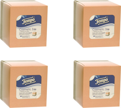 

Tempo Facial Tissue Cosmetic Box4-ply60 pulls(Pack of 240)