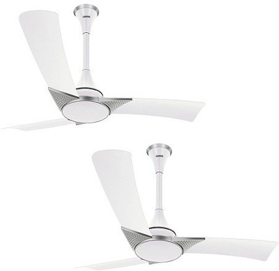Luminous 1200MM Rapter 3 Blade Ceiling Fan(White, Pack of 2)