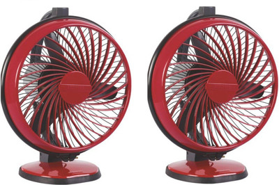 

Luminous 230MM Buddy 3 Blade Table Fan(Red, Pack of 2)