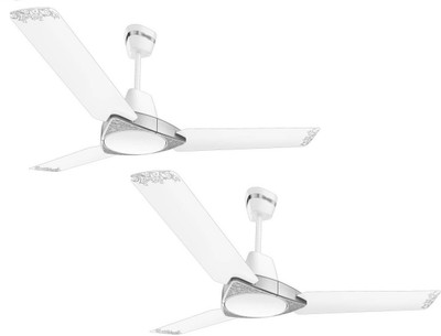 

Luminous 1200MM Bandhej 3 Blade Ceiling Fan(Malabar Silver, Pack of 2)