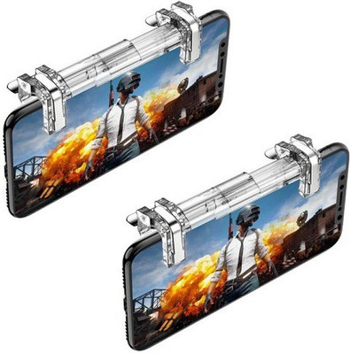 

techdeal SET OF 2PC K8 PUBG Double Trigger Metal Pubg Controller L1R1 Shooter Fire Trigger JoyStick Pubg Gaming Accessory Kit(White, For Android, iOS)