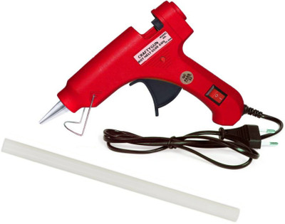 CRAFTYGUN RED MINI 20 WATT - 1 GLUE STICKS OF 7MM SIZE Standard Temperature Corded Glue Gun(7 mm)