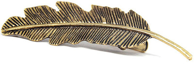 

ROMP FASHION Feather Leaf Design Hair Pin Clip for Girls Women Hair Pin(Gold)