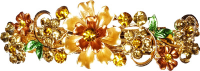 

Utopian Enamel and Crystal Hair Clip(Brown, Gold)